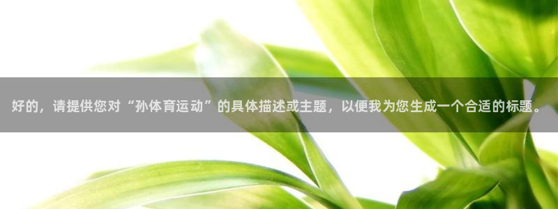 米兰体育官方正版app集团简介：好的，请提供您对“孙